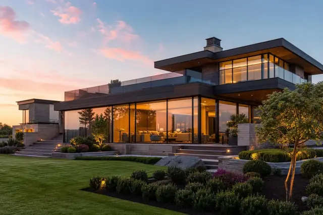 Modern smart home with integrated AV system